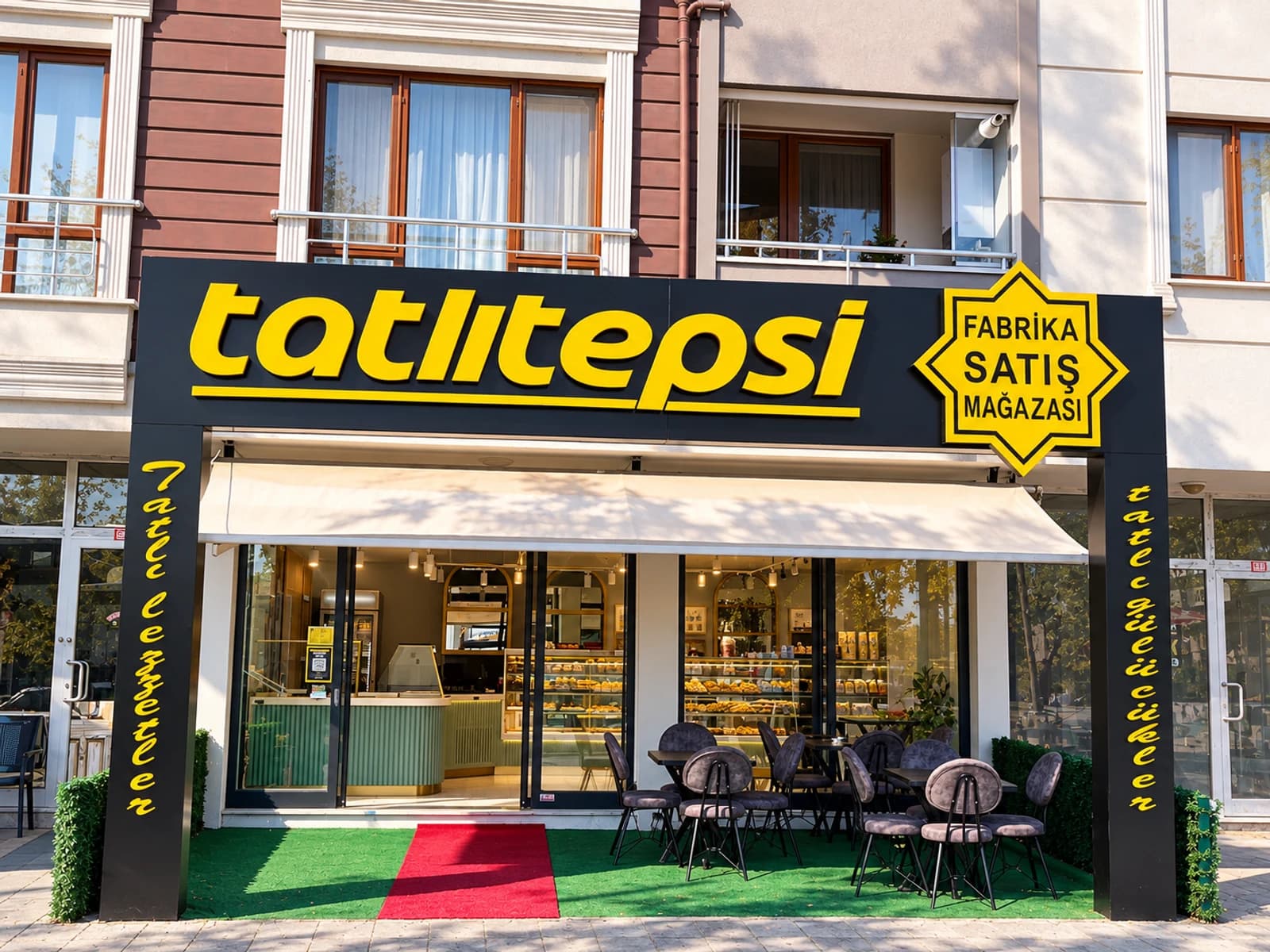 Tatlı Tepsi Düzce Aziziye şubesinin dış cephesi