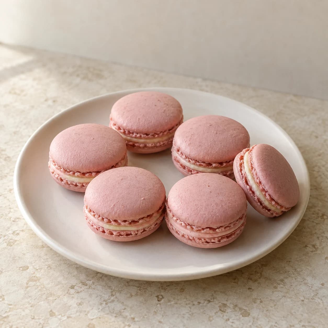 Pembe Makaron sunumu